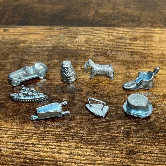 Monopoly Playing Pieces Replacement Retired Tokens Scottie Dog Car Ship - Picture 3 of 5